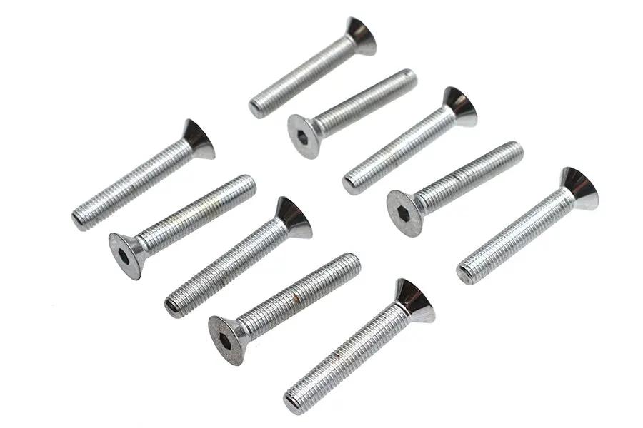 Colony FHS-110 Chrome Flat Head Allen Screws, 1/4 inch-28 x 1-1/2 inch by Colony