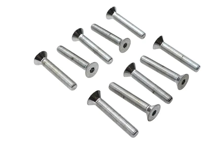 Colony FHS-110 Chrome Flat Head Allen Screws, 1/4 inch-28 x 1-1/2 inch by Colony