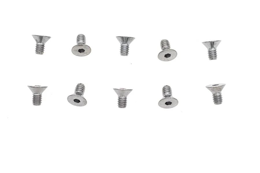 Colony FHS-153 Chrome Allen Flat Head Screws, 1/4 inch x 1/2 inch Coarse Thread by Colony