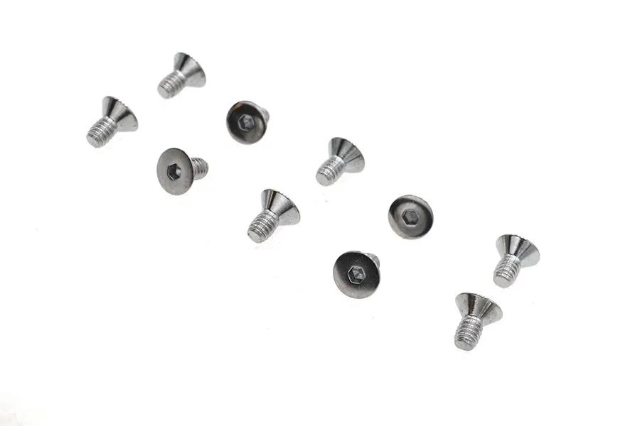 Colony FHS-153 Chrome Allen Flat Head Screws, 1/4 inch x 1/2 inch Coarse Thread by Colony