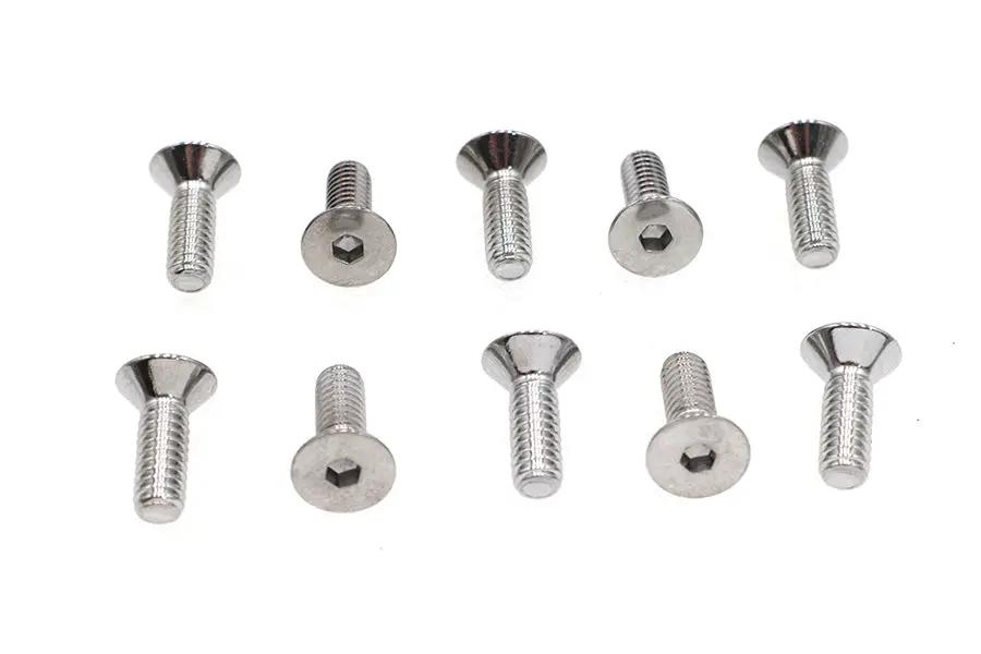 Colony FHS-155 Chrome Flat Head Allen Screws – 1/4 in x 3/4 in Coarse Thread by Colony