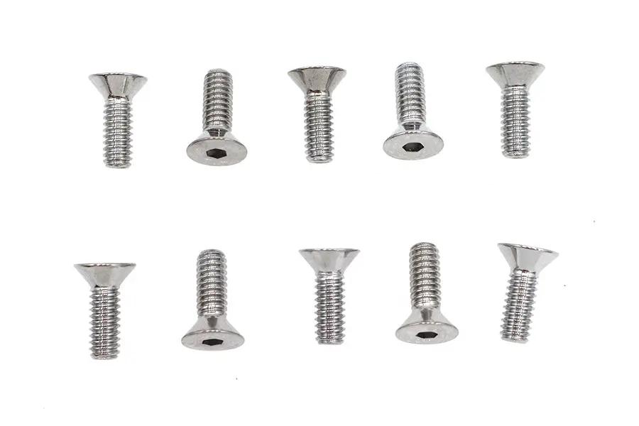 Colony FHS-155 Chrome Flat Head Allen Screws – 1/4 in x 3/4 in Coarse Thread by Colony