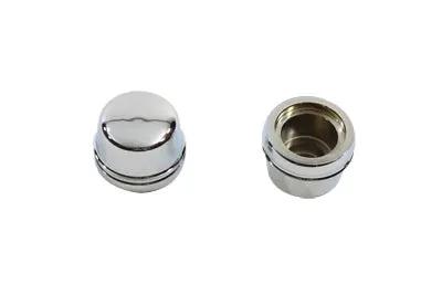 V-Twin Chrome Front Axle Cap Cover Set for Harley Davidson FLT and FLHT Models - Part 16-0217 by V-Twin