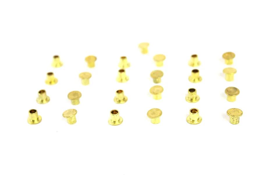 V-Twin Brass Clutch Rivets - 3/16 inch Diameter x 9/32 inch Countersunk Head, Pack of 20 by V-Twin