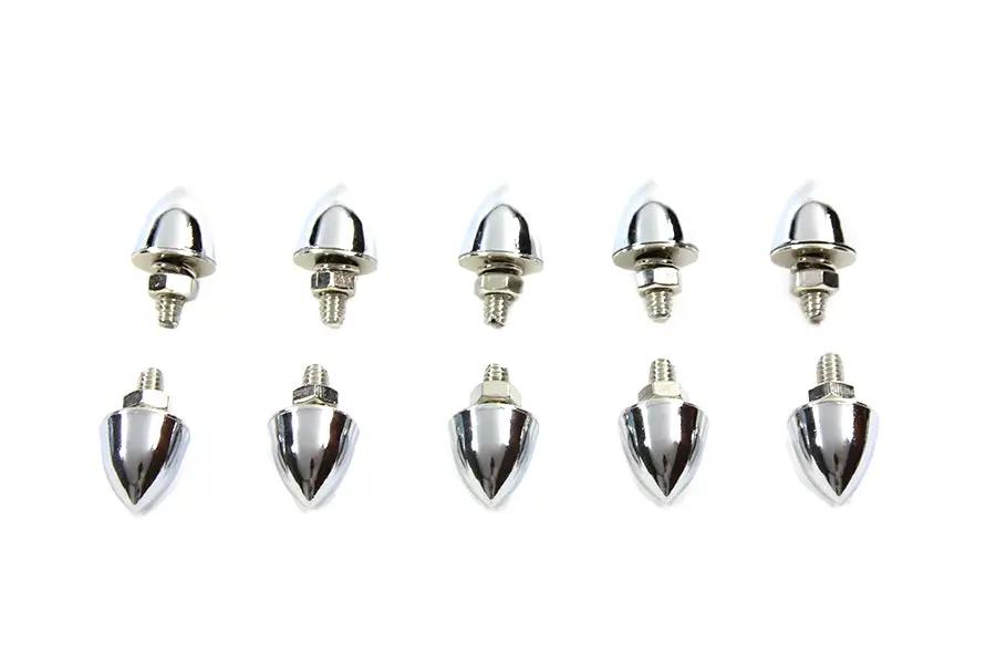 V-Twin License Plate Frame Chrome Krommet Set with 1/4 inch-20UNC Thread by V-Twin