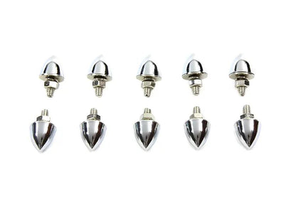 V-Twin License Plate Frame Chrome Krommet Set with 1/4 inch-20UNC Thread by V-Twin