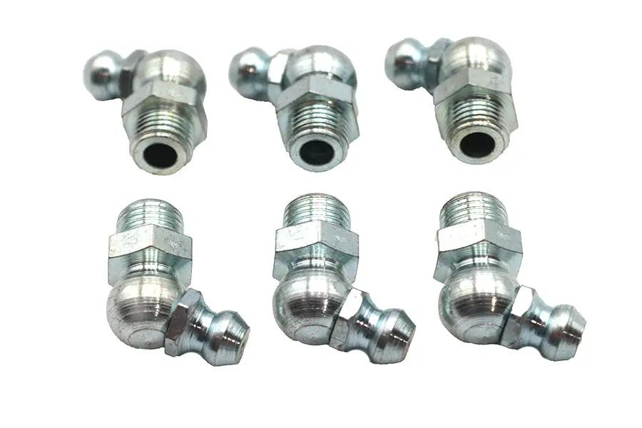 Colony 2860-6 Zinc Grease Fittings with 5/16 Inch X 32 Thread, 67.5° Angle, Fits Harley Davidson Models by Colony