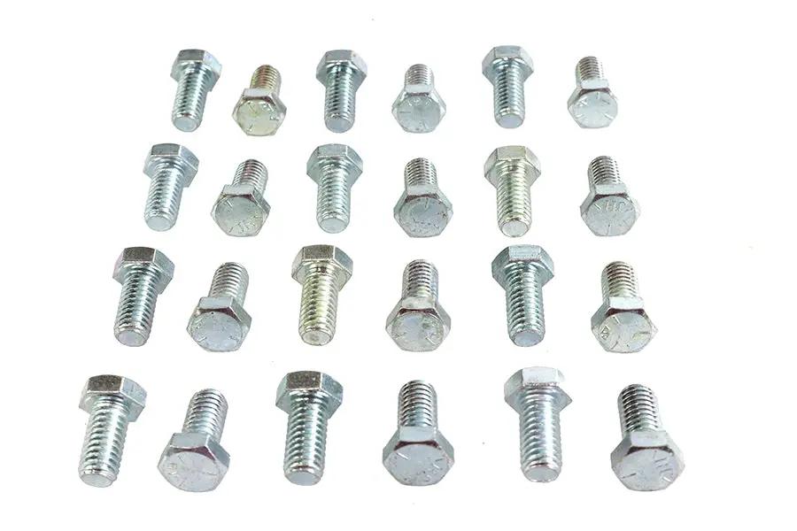 V-Twin Hex Cap Bolts Zinc Finish 3/8 inch x 3/4 inch, Coarse Thread by V-Twin
