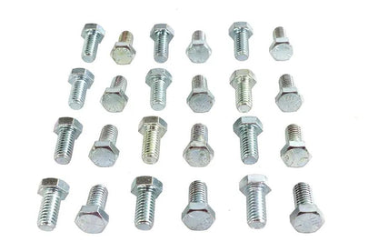 V-Twin Hex Cap Bolts Zinc Finish 3/8 inch x 3/4 inch, Coarse Thread by V-Twin