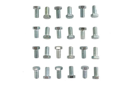 V-Twin Hex Cap Bolts Zinc Finish 3/8 inch x 3/4 inch, Coarse Thread by V-Twin