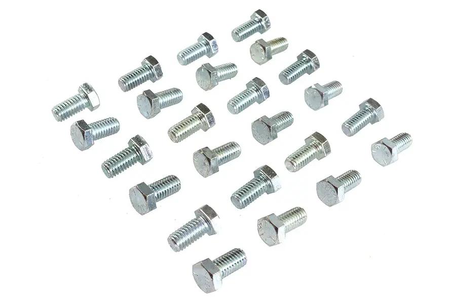 V-Twin Hex Cap Bolts Zinc Finish 3/8 inch x 3/4 inch, Coarse Thread by V-Twin
