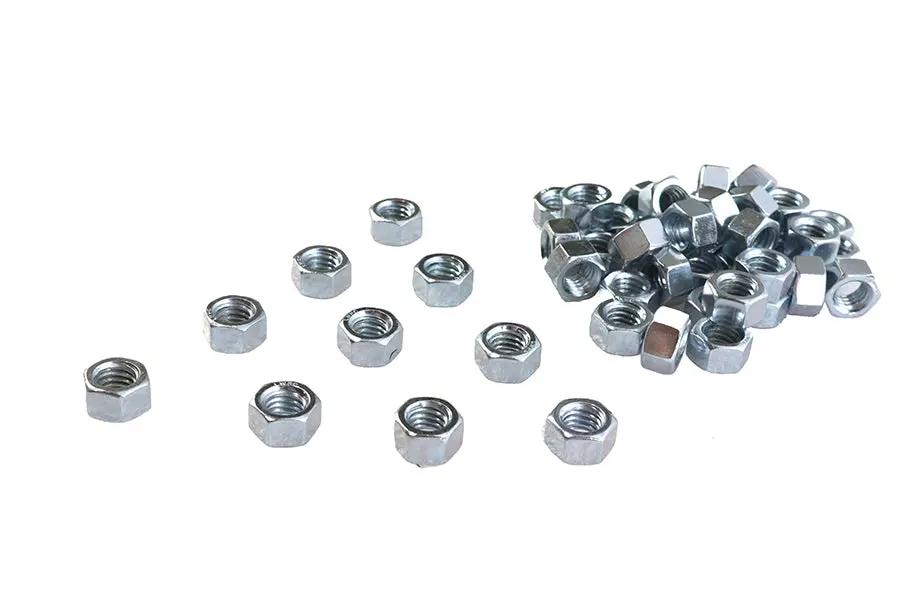 V-Twin Zinc Hex Nuts 3/8 inch-16 Standard, 50 Pack by V-Twin