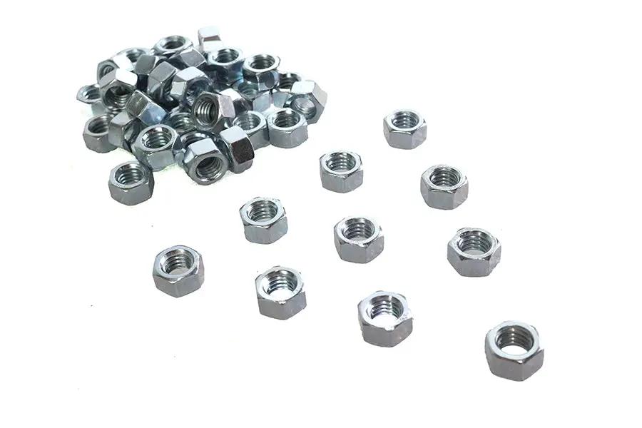 V-Twin Zinc Hex Nuts 3/8 inch-16 Standard, 50 Pack by V-Twin