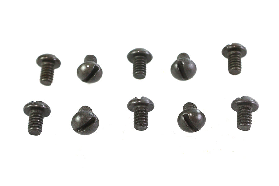 Colony Motorcycle Products 18 Replica Parkerized Round Head Screws - 8-32 x 1/4 inch