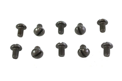 Colony Motorcycle Products 18 Replica Parkerized Round Head Screws - 8-32 x 1/4 inch