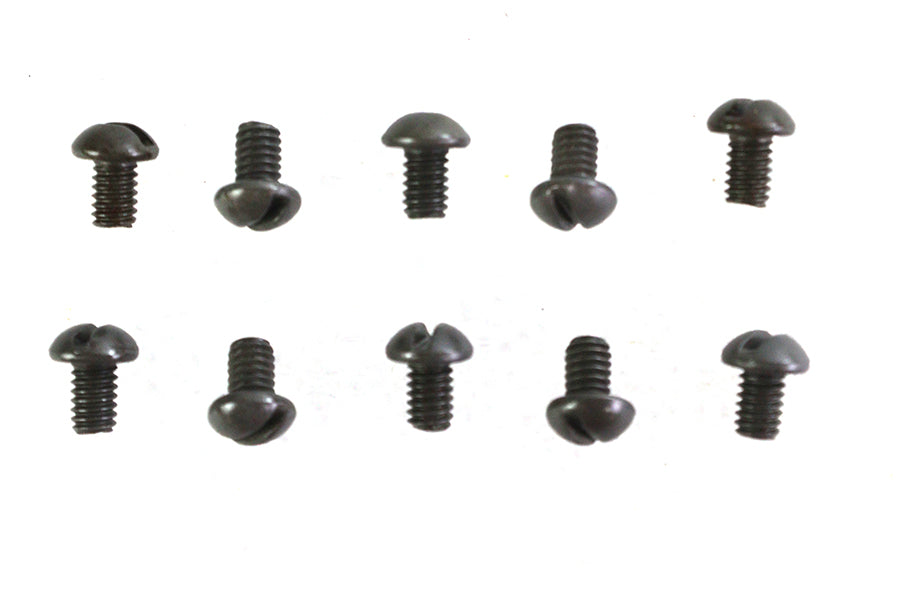 Colony Motorcycle Products 18 Replica Parkerized Round Head Screws - 8-32 x 1/4 inch