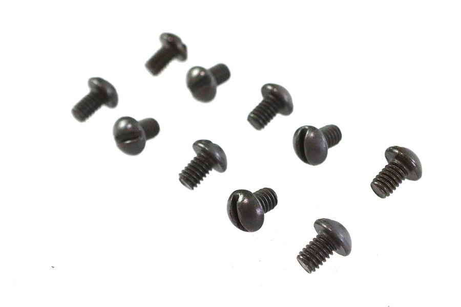Colony Motorcycle Products 18 Replica Parkerized Round Head Screws - 8-32 x 1/4 inch