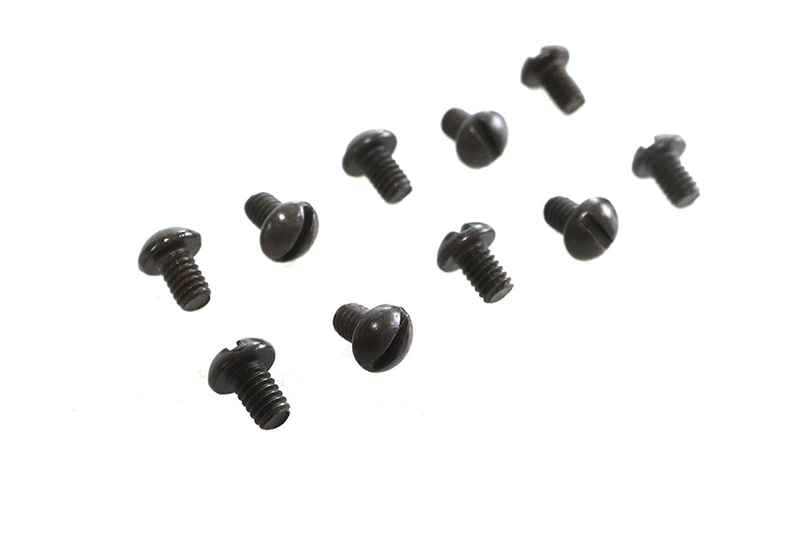 Colony Motorcycle Products 18 Replica Parkerized Round Head Screws - 8-32 x 1/4 inch