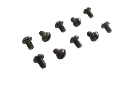 Colony Motorcycle Products 18 Replica Parkerized Round Head Screws - 8-32 x 1/4 inch