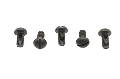 Colony Motorcycle Parts Round Head Screws 1/4 inch-24 x 1/2 inch, Replica Parkerized Finish