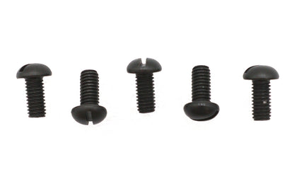 Colony Motorcycle Parts Round Head Screws 1/4 inch-24 x 1/2 inch, Replica Parkerized Finish