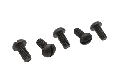 Colony Motorcycle Parts Round Head Screws 1/4 inch-24 x 1/2 inch, Replica Parkerized Finish