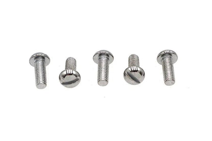 Colony Motorcycle Products 52C Replica Chrome Round Head Screws, 1/4 inch-24 x 5/8 inch - Pack of 5 by Colony