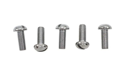 Colony Motorcycle Products 52C Replica Chrome Round Head Screws, 1/4 inch-24 x 5/8 inch - Pack of 5 by Colony