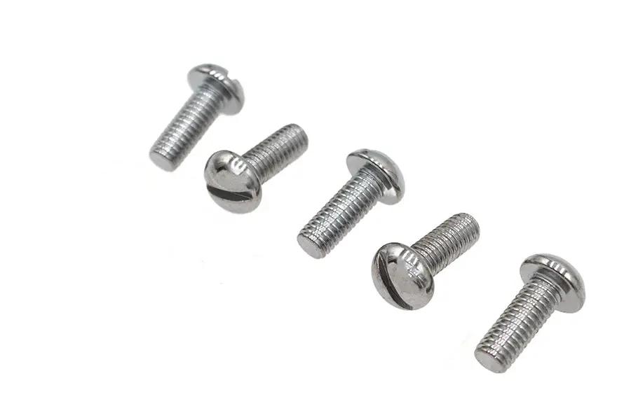 Colony Motorcycle Products 52C Replica Chrome Round Head Screws, 1/4 inch-24 x 5/8 inch - Pack of 5 by Colony