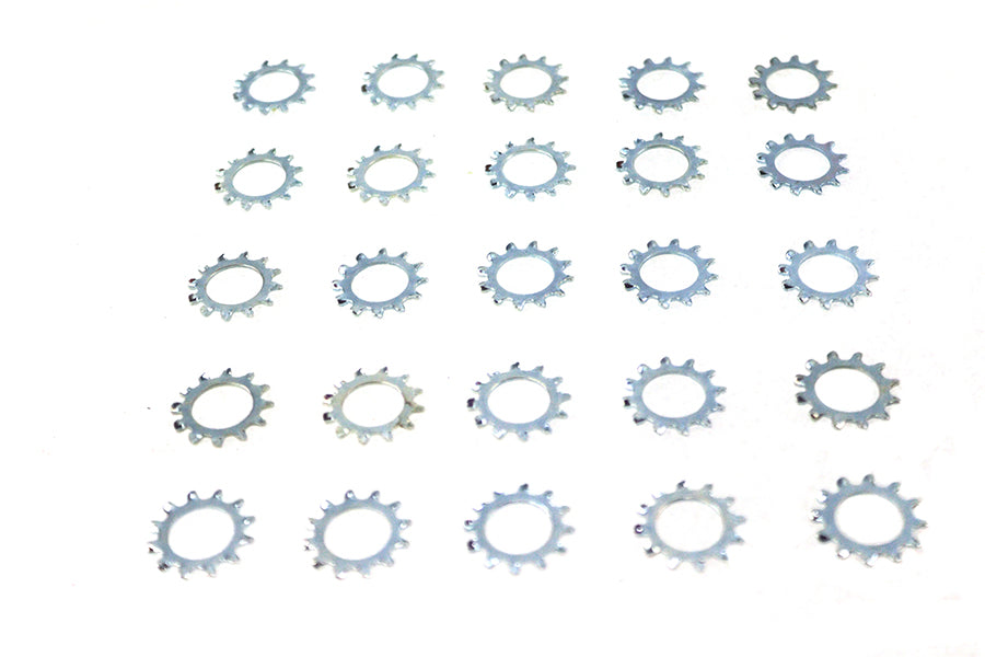 V-Twin Zinc Shakeproof Lock Washers - 1/2 Inch Inner Diameter, Pack of 25