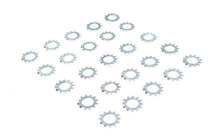 V-Twin Zinc Shakeproof Lock Washers - 1/2 Inch Inner Diameter, Pack of 25