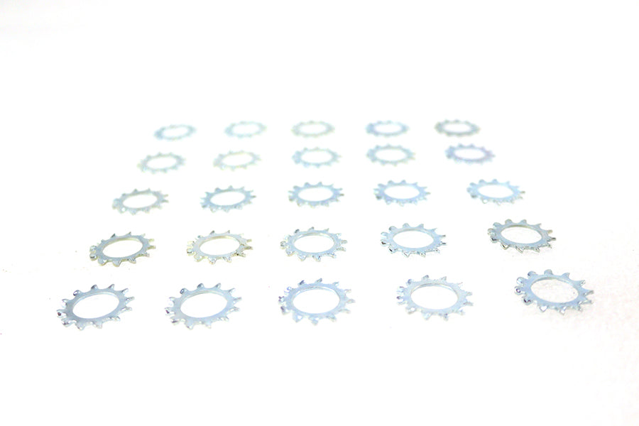 V-Twin Zinc Shakeproof Lock Washers - 1/2 Inch Inner Diameter, Pack of 25