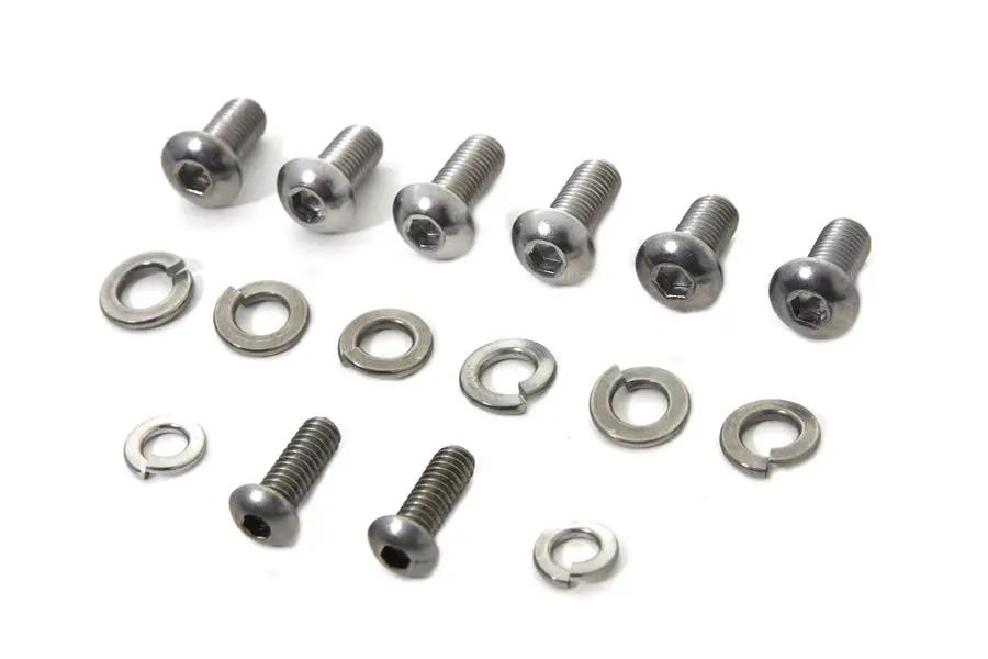 V-Twin Stainless Steel Headlamp Cowl Screw Kit for Harley Davidson FL (1960-1969) by V-Twin