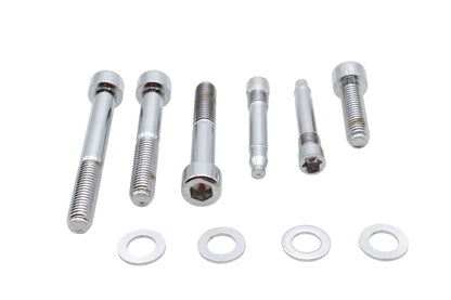 Gardner-Westcott P-80-147 Chrome Front Brake Caliper Mount Kit with Allen Head Bolts for Harley Davidson XL and FXST Models by Gardner-Westcott