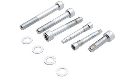 Gardner-Westcott P-80-147 Chrome Front Brake Caliper Mount Kit with Allen Head Bolts for Harley Davidson XL and FXST Models by Gardner-Westcott