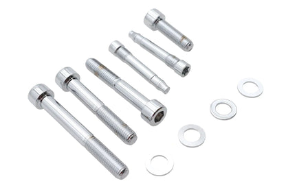 Gardner-Westcott P-80-147 Chrome Front Brake Caliper Mount Kit with Allen Head Bolts for Harley Davidson XL and FXST Models by Gardner-Westcott
