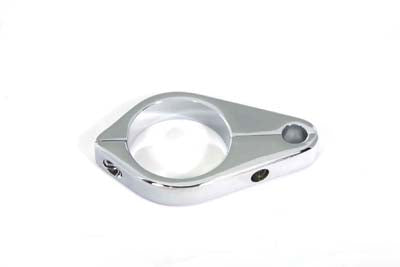 V-Twin Billet Chrome Cable Clamp for 39mm Fork Tubes - Part 11-0255
