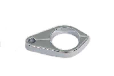 V-Twin Billet Chrome Cable Clamp for 39mm Fork Tubes - Part 11-0255