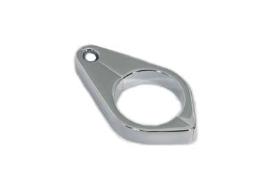 V-Twin Billet Chrome Cable Clamp for 39mm Fork Tubes - Part 11-0255