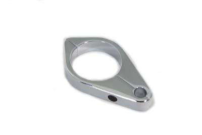 V-Twin Billet Chrome Cable Clamp for 39mm Fork Tubes - Part 11-0255