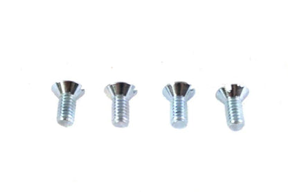 V-Twin 8-32 x 3/8 inch Flat Head Slotted Screw in Zinc, Pack of 4 by V-Twin