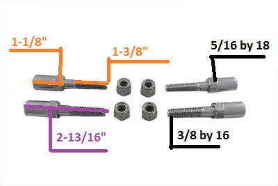 V-Twin Wyatt Gatling Luggage Rack Bolt Stud Kit for 3-Channel Racks