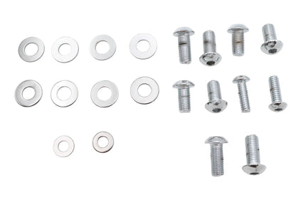V-Twin Headlamp Cowl Screw Kit Polished Chrome for Harley Davidson FL Models by V-Twin