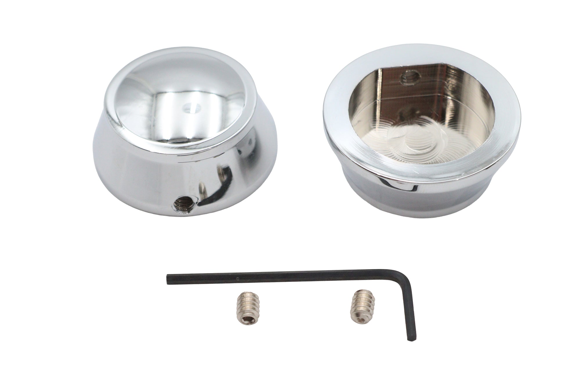 V-Twin Chrome Swingarm Pivot Caps for Harley Davidson XL (2004-2013)
