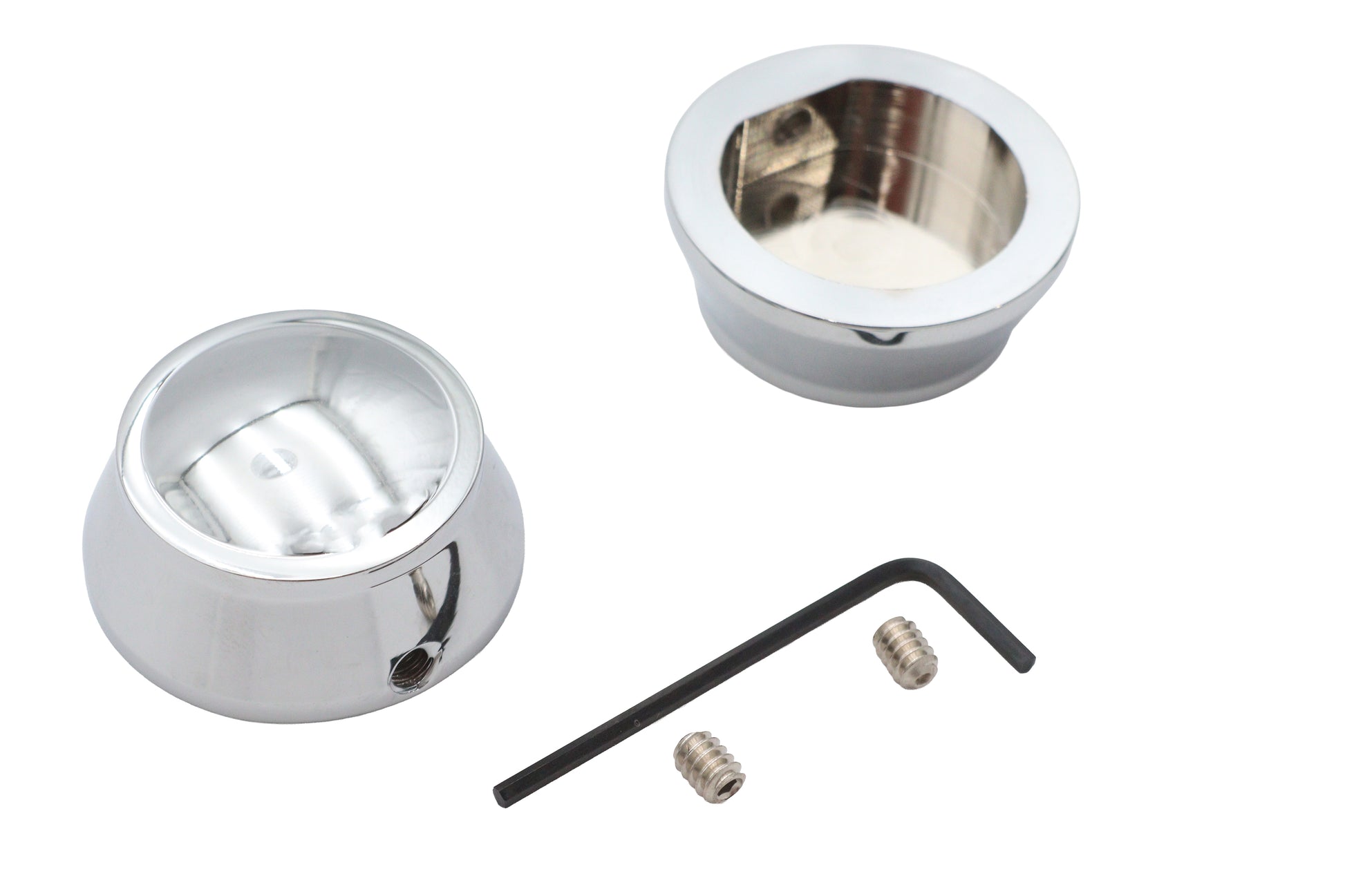 V-Twin Chrome Swingarm Pivot Caps for Harley Davidson XL (2004-2013)