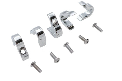 V-Twin Chrome 7/16 Inch G Clamp for Wiring and Line Securing - Part Number 11-0265C by V-Twin