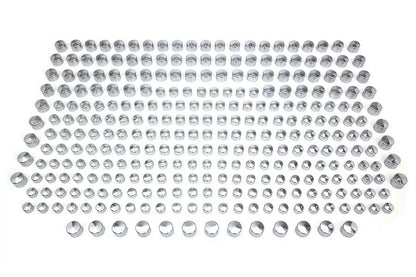 V-Twin Wyatt Gatling Chrome Cap Assortment (Part Number 45-6659K-100) by V-Twin