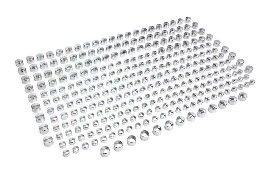 V-Twin Wyatt Gatling Chrome Cap Assortment (Part Number 45-6659K-100) by V-Twin
