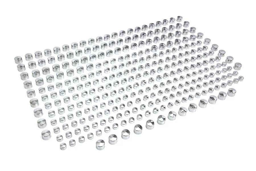 V-Twin Wyatt Gatling Chrome Cap Assortment (Part Number 45-6659K-100) by V-Twin