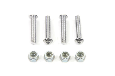V-Twin Button Head Chrome Screw Set for Sissy Bar Backs - Part Number X80-6007